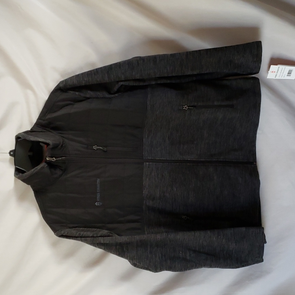 NEW Free Country Men's Fleece Jacket with Overlay